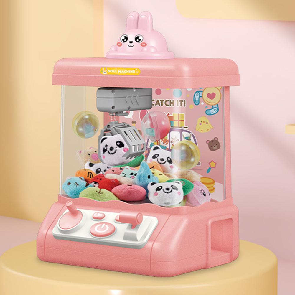 Automatic Arcade Game Toys USB Charging Claw Catch Toy Machines with Music & Light Strong Grip Kids Birthday Gifts