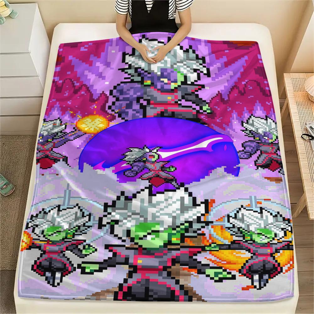 1PC Son Goku Patterned Flannel Blanket Suitable For All Seasons For Home Decor Warmth And Comfort Gifts Holiday Present