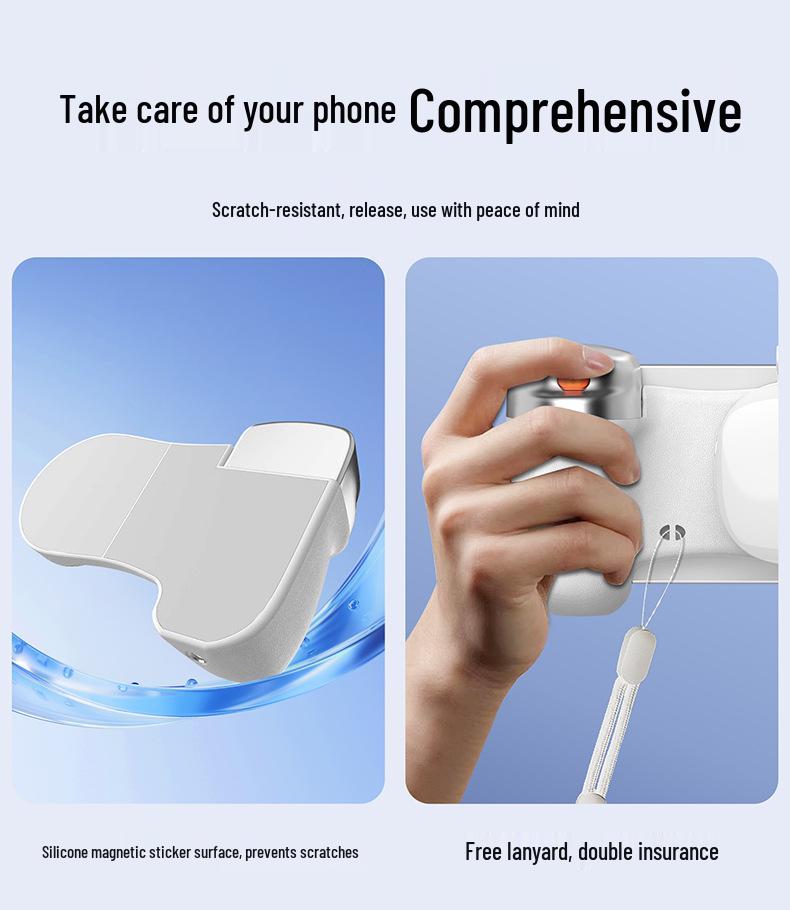 Mobile Phone Assistant: Portable Bluetooth Selfie Handle with Magnetic Fill Light