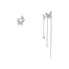 Light luxury niche design long fringed earrings female super fairy ins butterfly earrings fashion temperament cold wind