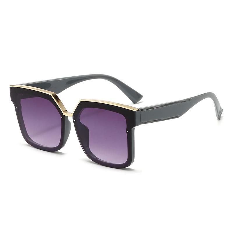 

Солнцезащитные очки 2024 года с большой оправой для женщин, с круглой оправой, популярные в сети, солнцезащитные, для маленького лица, трендовые солнцезащитные очки с защитой от УФ-излучения серый