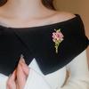 Morsdagsbrosje 3D Emalje Roseblomsterbukett Design Brosje Dressjakke Slag Genser Kjole Frakk Merke Bryllup Festligheter Daglig Bruk