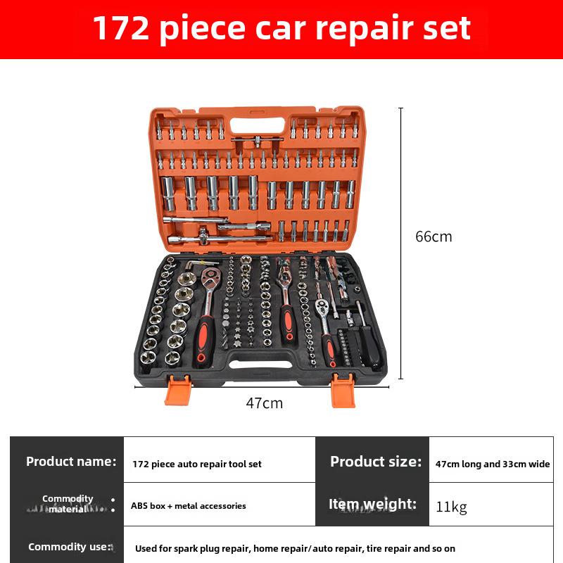 Multifunktionales Autoreparaturwerkzeugset: Knarrenschlüssel & Stecknuss-Hülse Kombi