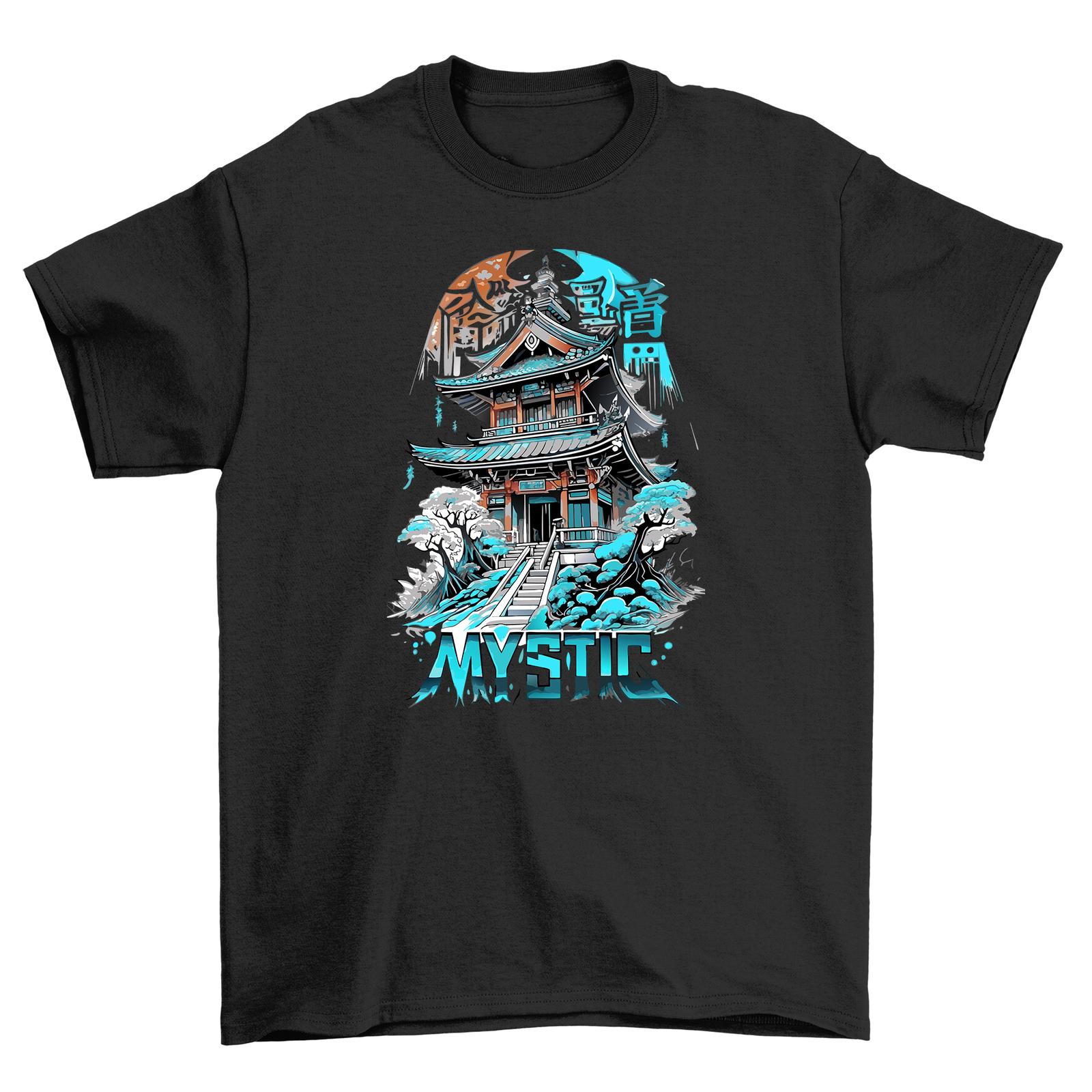 

Mystic Anime Pagoda T-Shirt Mens Womens Tees Top - Channel Your Inner Ninja! Japanese-inspi red design 4XL