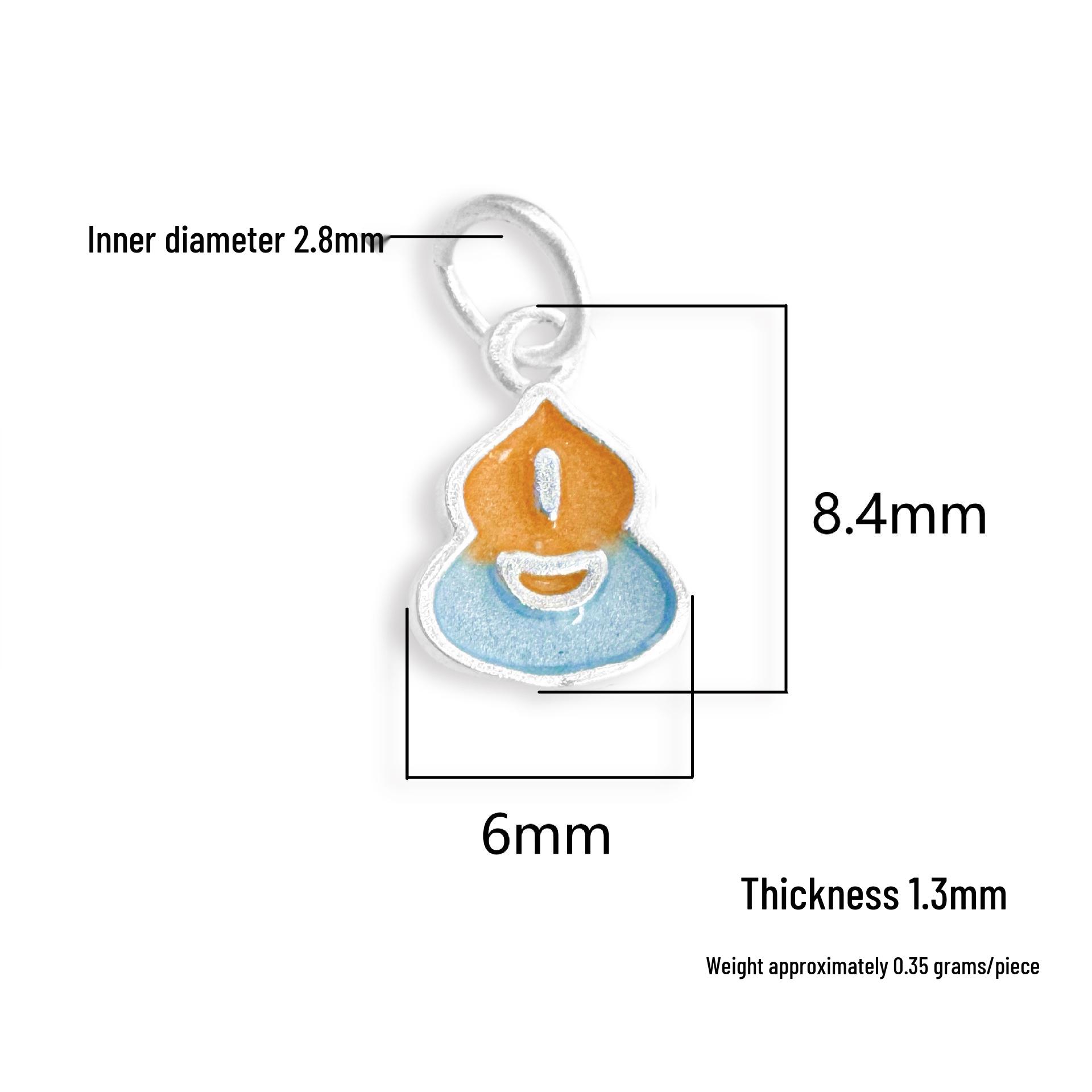 Sterling Silver Resin Gourd Pendant Charm for Jewelry Making