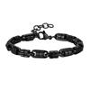 Pill Shaped Chain Bracelet for Men Boys,Chunky Stainless Steel Chain Links Wristband,Rock Punk Trendy Jwelry Gifts