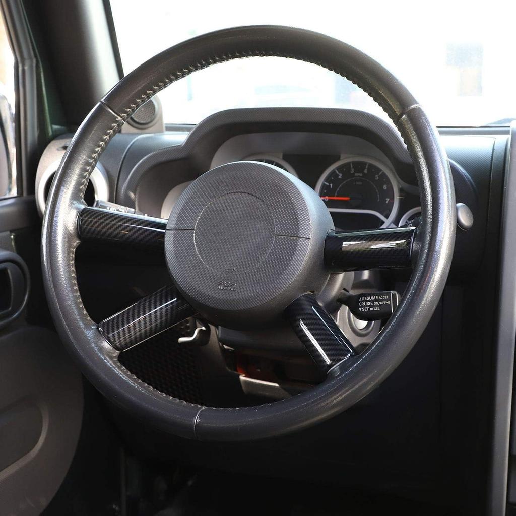 JeCar Carbon Fiber Interior Trim Accessories for 2007-2010 Jeep Wrangler JK JKU 2 Door & 4 Door