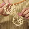 Customized Stainless Steel Cursive Name Bamboo Joint Hoop Earrings