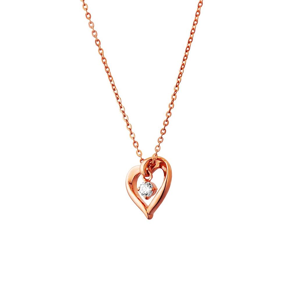 [Canal 4℃] Silver Pink Gold Necklace 151824121025