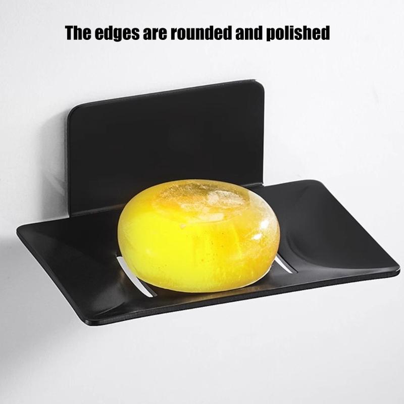 No Drilling Wall Mounted Soap Holder Stainless Steel Bathroom Organizers Drainage Tray for Kitchen Shower Shelf Dish