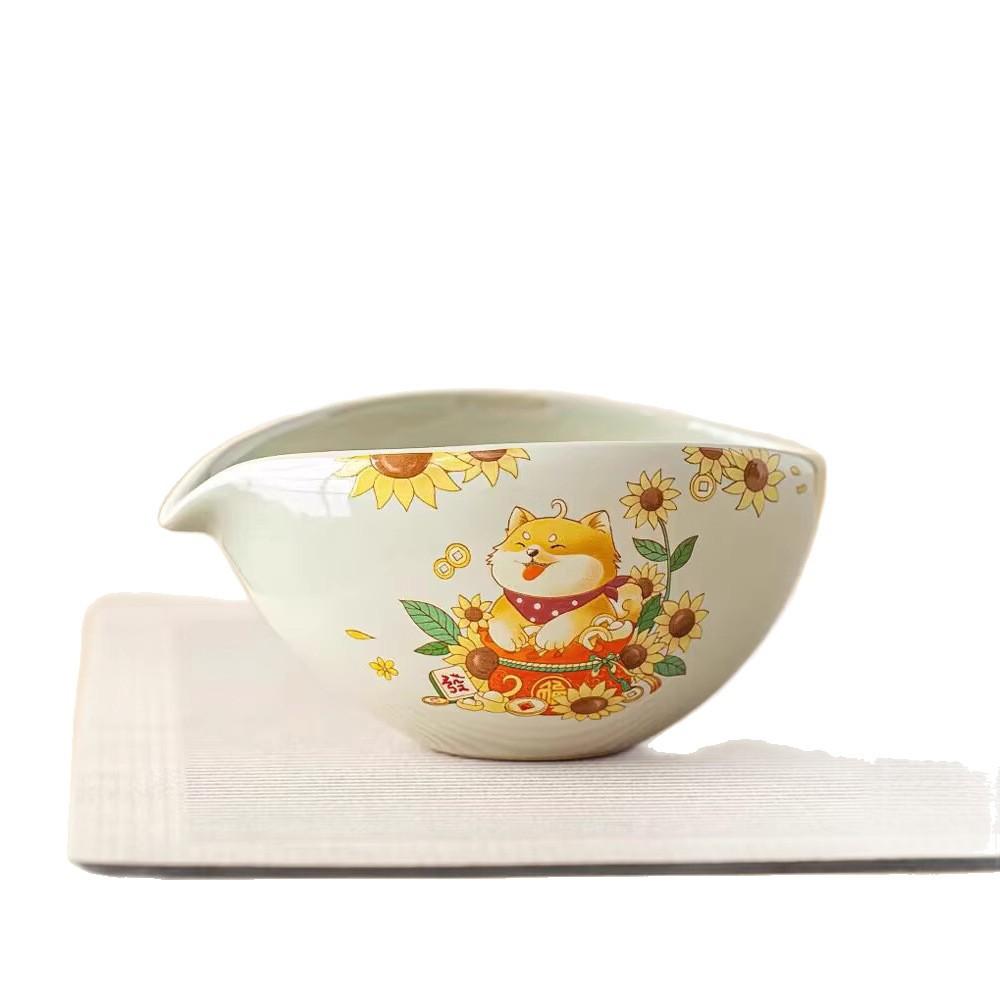 Plant Ash Cute Rich Dog Fair Cup Single Tea Divider Ceramic Household Uniform Cup Tea Sea Tea Set Tea Ceremony Spare Parts