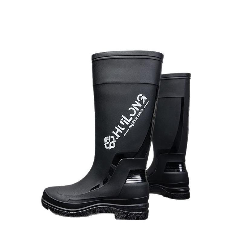 Tall rain shoes men's adult waterproof shoes non-slip water boots takeaway rider long men's rain boots
