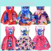 2023 Neuankunft Sternen Baby Lilo und Stitch Mädchenkleid, Zeichentrickstil, A-Linien-Rock