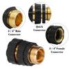 4Pcs Garden Hose Quick Connector Brass High Hardness Durable No Leakage Easy Reliable Garden Hose Fittings