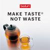 BODUM ASSAM Tea Press 1000ml Black Teapot/Tea Maker (Black Tea, Green Tea, Chinese Tea, Herbal Tea, Fruit Tea) with Plastic Filter and Glass Beaker, O