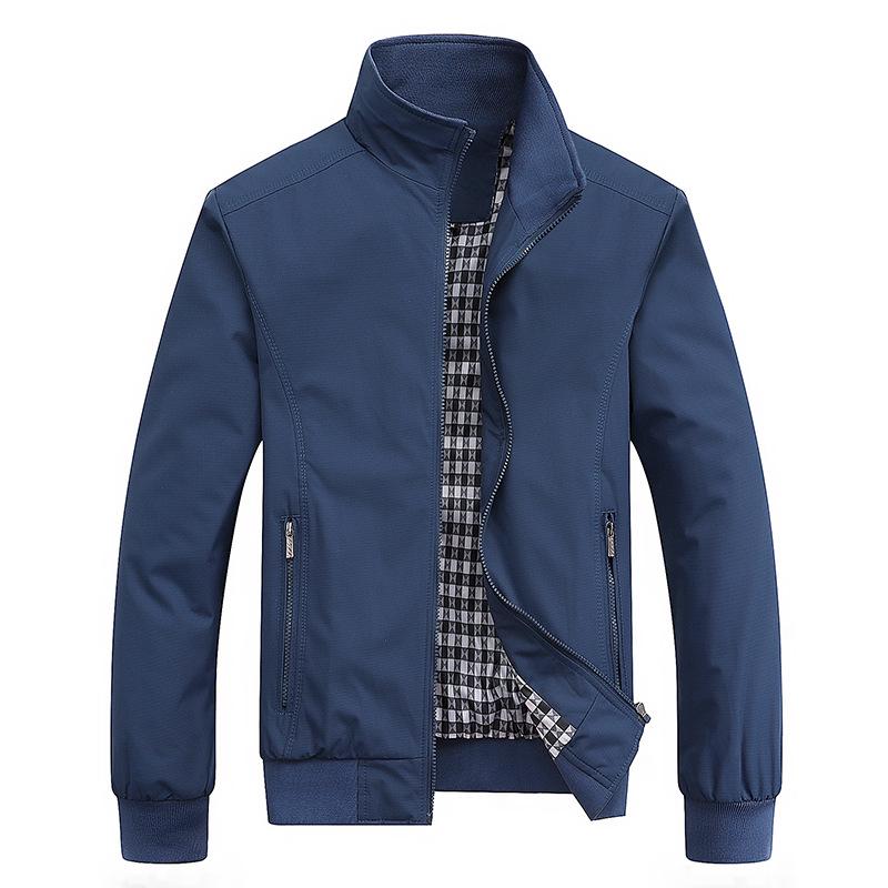 Men's Spring & Autumn Trench Coat: Casual Loose Fit Stand-Up Collar Jacket