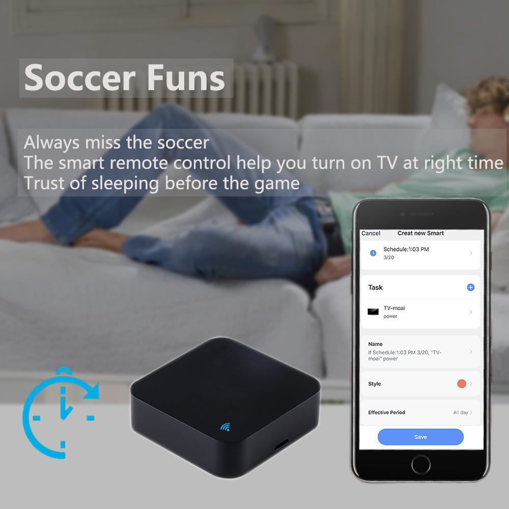 Tuya WiFi IR-Fernbedienung für Klimaanlage TV, Smart Home Infrarot Universelle Fernbedienung für Alexa, Google Home Yandex