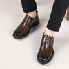 Hot Retro gentlemen's men's shoes High quality luxury style Black Brown adult thick soled shoes Leisure Business Versatile