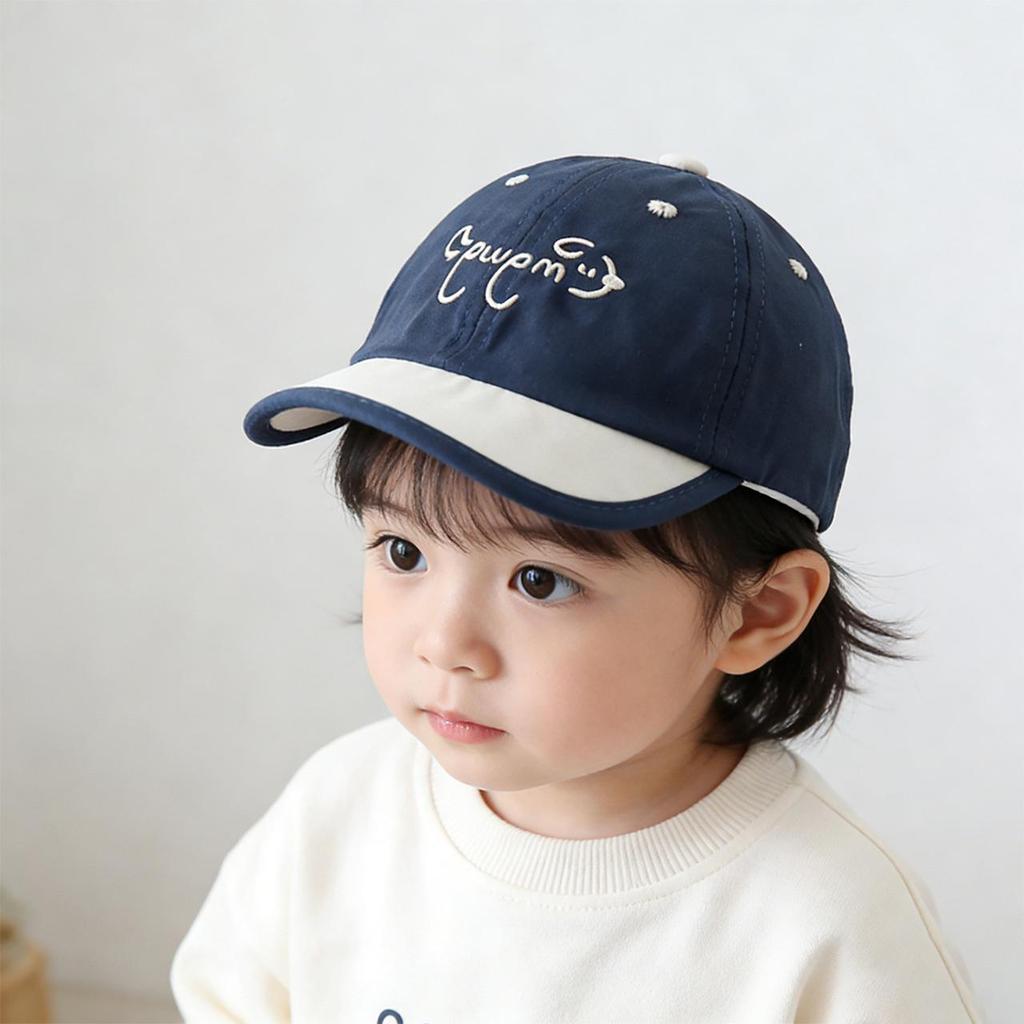 Fashion Patchwork Letter Baby Sun Hat Short Brim Baseball Cap for Boy Girl Kids Sunshade Peaked Hats