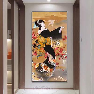 Ukiyo-e, Damenfigur im japanischen Stil, dekoratives Gemälde für Sushi-Restaurant, japanisches Essen, Leinwand, Poster, Drucke, Wanddekoration
