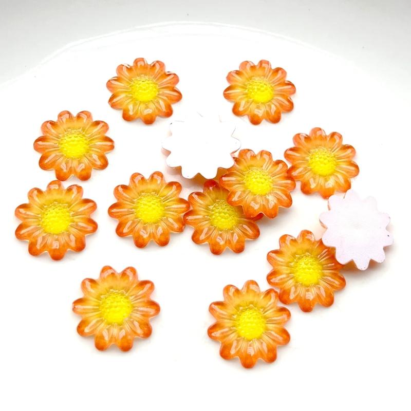 20 Pieces of 20mm Colorful Flower Shaped Rhinestone Flat Back Scrapbook Suitable for DIY Decoration, Jewelry Gift Decoration
