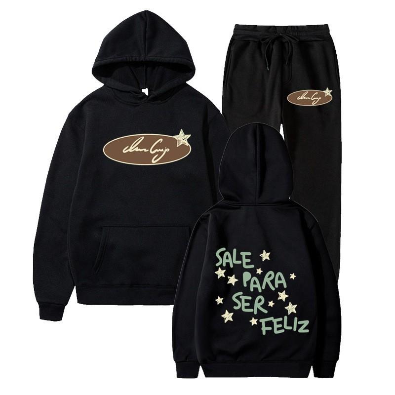 Ivan Cornejo Sale Para Ser Feliz Sweater Two-piece Men s and Women s Fleece Hoodie Set S чёрный