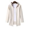 Frühlings-Herren-Strickjacke mit schmaler Passform und Kapuze, lässige Jacke