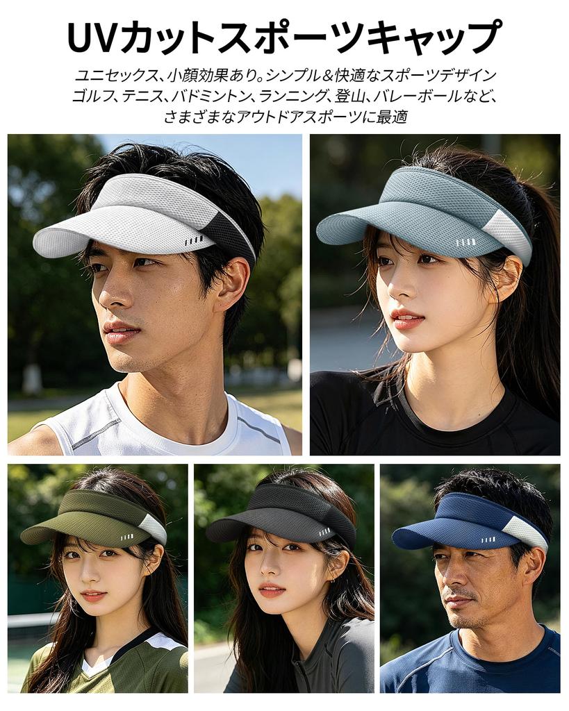 Croogo Sports Visor UV Protection Golf Tennis Lightweight Men G-DSKD1-black