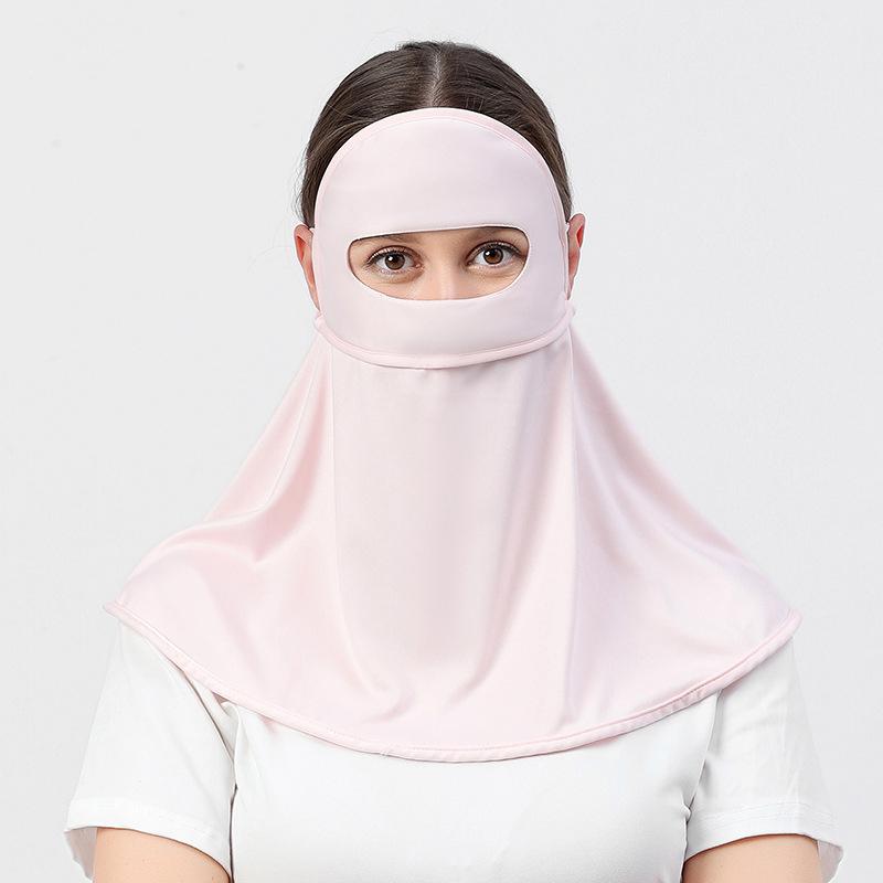 

Открытый солнцезащитный крем для гольфа, солнцезащитный нагрудник из ледяного шелка, мужской и женский воротник, рыбалка, езда, защита от ультрафиолета, маска для шеи, летняя интегрированная маска для дыхания One Size розовый