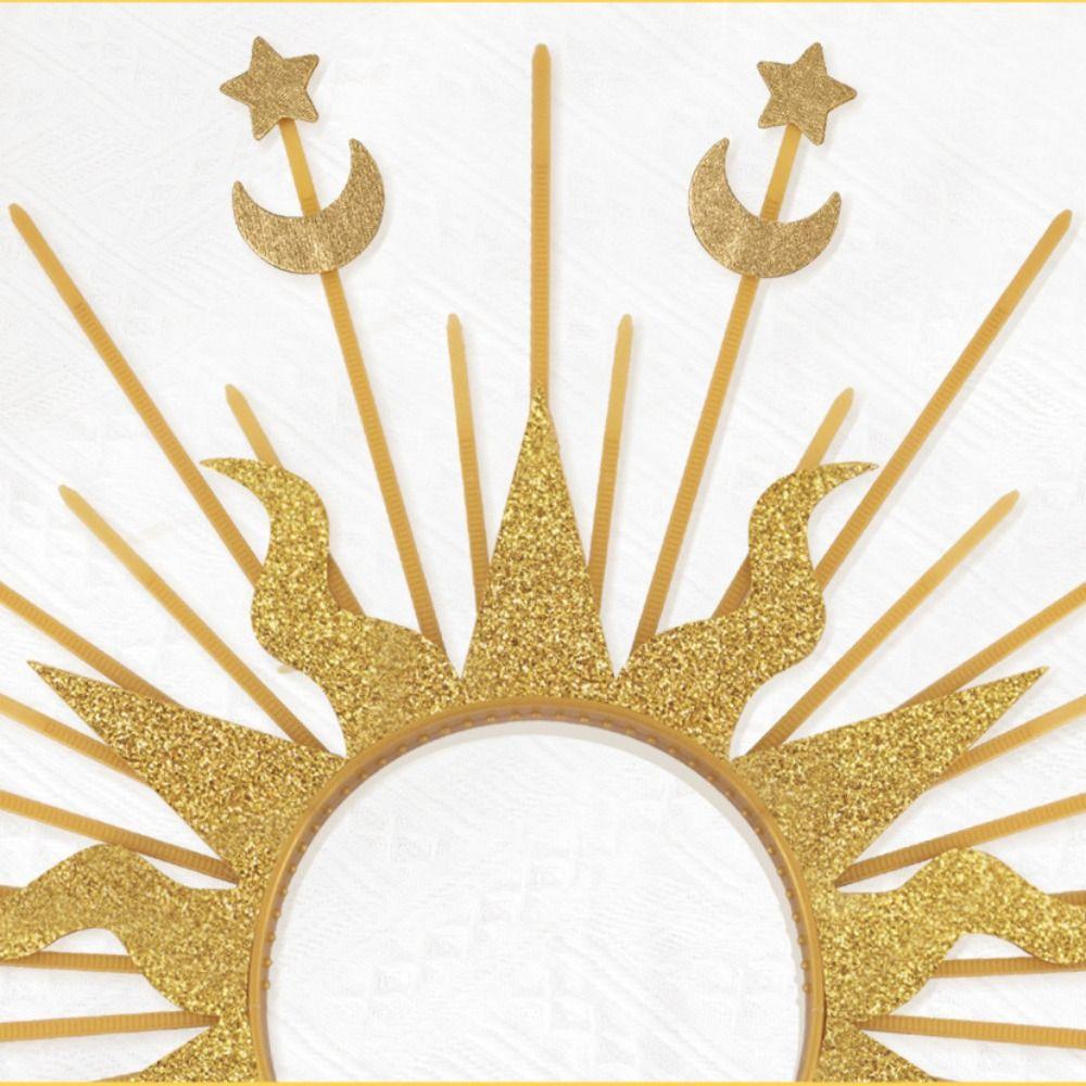 Sun God Halo Headband Star Tiara Headdress Fashion Halloween Headband  Ladies/Girls