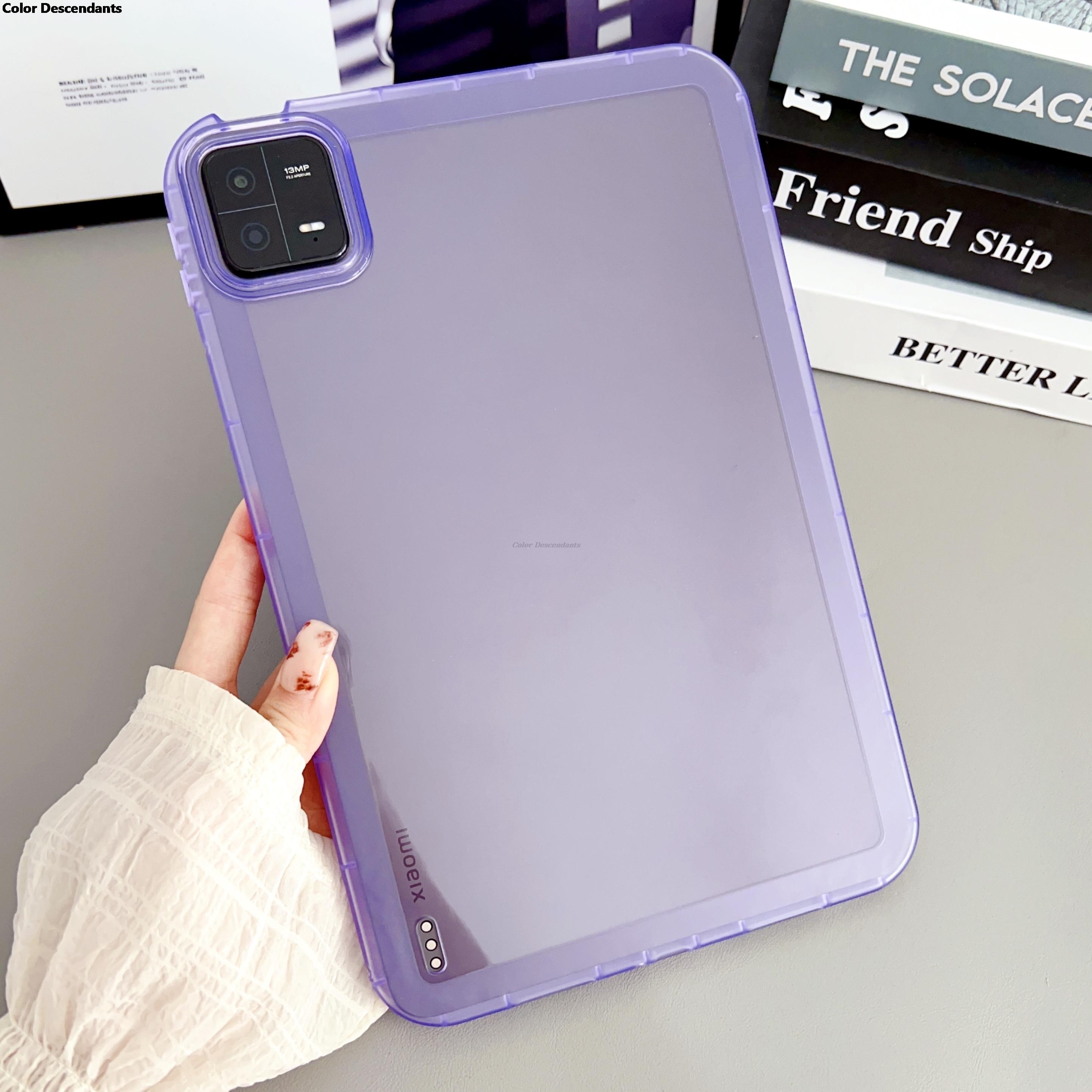 

Ударопрочный чехол для Huawei matepad 10.4 2020/2022/honor V6 10.4/ honor V7 10.4 Чехол Прозрачный Мягкий Цветной Бампер Полная Защита TPU фиолетовый