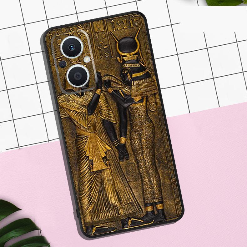 Egypt Pharaoh Mural Case For OPPO Reno 11 12 13 F 8T 7 8 10 Pro OPPO Find X8 Pro X3 X6 Pro X5 Lite Cover Coque