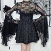Floral Mesh Hollow Blouses Black Lace-up Female Knitwear Beach Shawl Women  Cosplay Performance