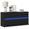 VidaXL TV Stand with LED Black 100x34x50 Cm Engineered Wood 852216