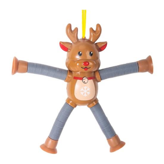 

Рождественские Поп-трубки для наполнения чулка для малышей, детей, телескопические присоски, игрушка Санта-Клаус/Олень, фиджет-трубки, сенсорная игрушка для девочек и мальчиков B