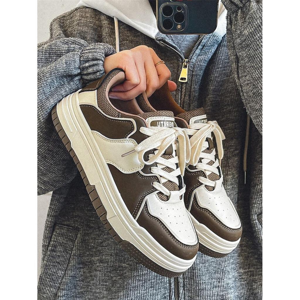 2025 Spring New Internet Celebrity Shoes Men's Ins Trendy Versatile Niche Students American Board Shoes Platform Sports Shoes Men