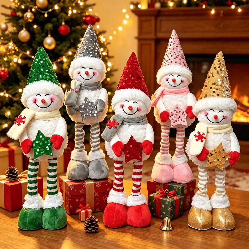 Christmas Sequin Snowman Figurine Ornament and Decoration Gift