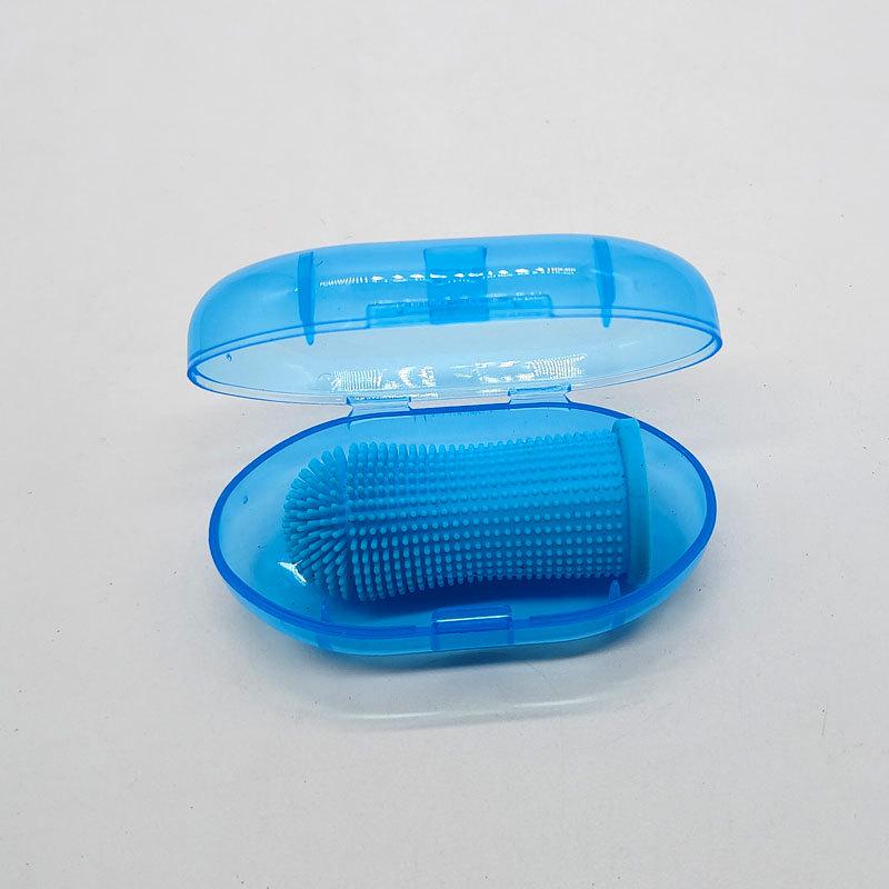 

Pet Cat & Dog Silicone Finger Toothbrush with Soft Bristles in Individual Box Packaging Box Packaging