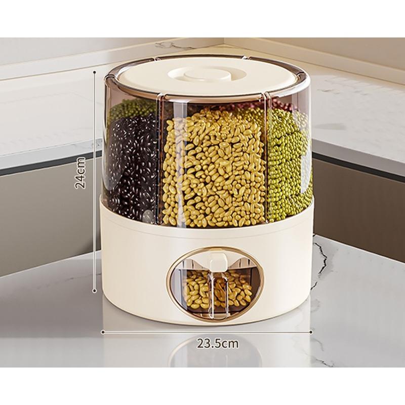 Контейнер для хранения зерна дома - Герметичный вращающийся отсек пищевой контейнер для риса влаго- и вредителезащищенный кухонная организация Medium 2190₽