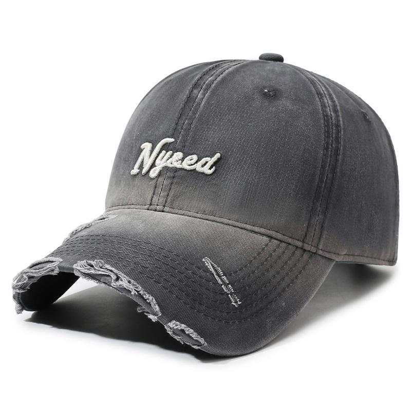 Retro Cap Unisex Sunshade Hat Hole Cap Outdoor Sports Baseball Cap серый