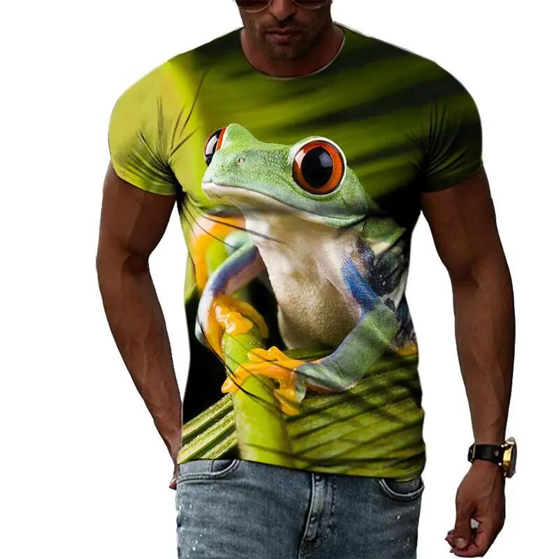 Funny Frog T-Shirts Animal 3D Print Streetwear Girl And Boy Fashion Oversized Short Sleeve T Shirt Kids Tees Tops Children's Clothing