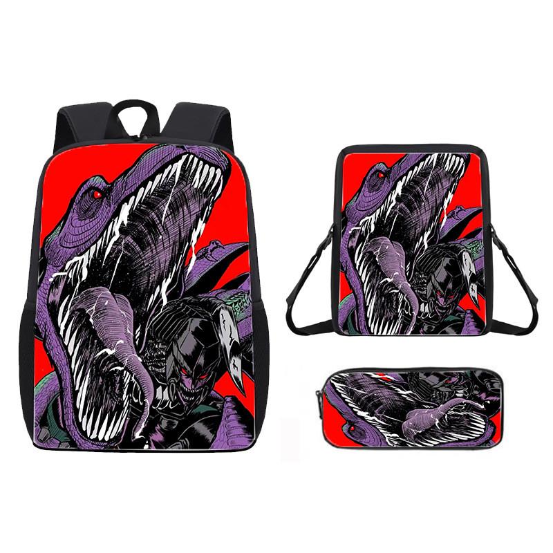 Dinosaur Print Animal Children School Backpack With Durable Material Oxford
