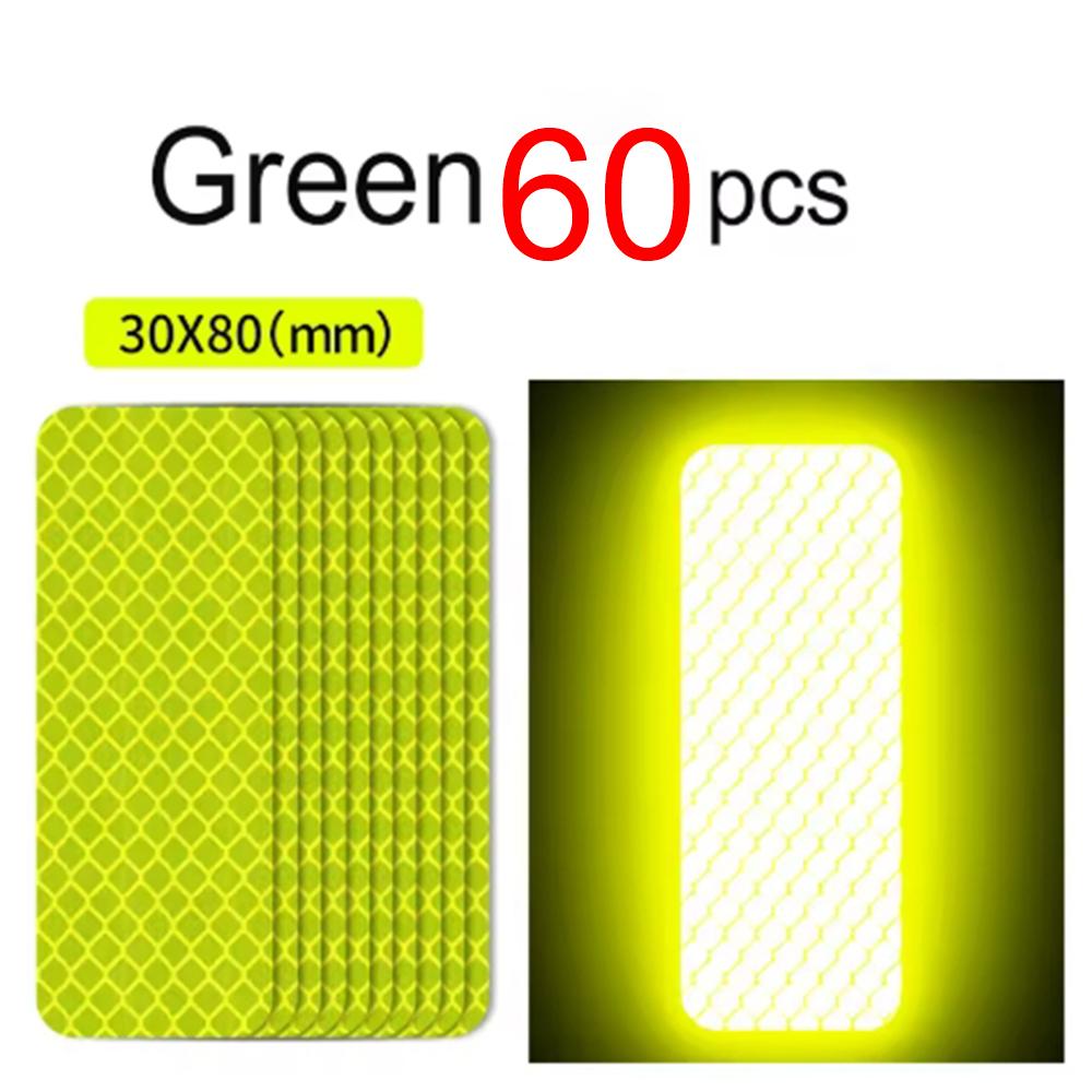 4PCS Reflective Strips Night Safety Warning Motorcycle Stickers Motorbike Helemet Box Fuel Tank Side Panels Decals Decoration