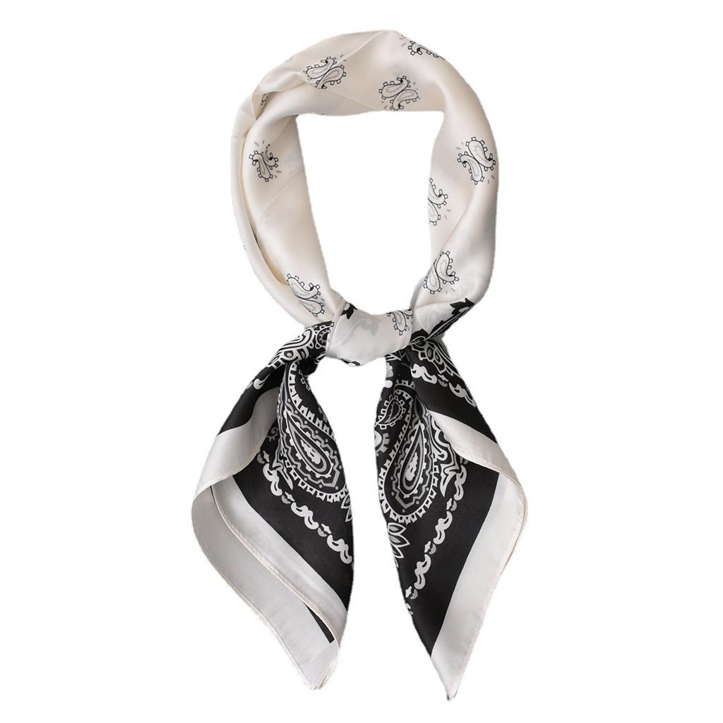 Classics Print 70*70cm Silk Square Scarf Women Fashion Soft Satin Hairband Neckerchief Tie Female Headband Foulard Bag Ribbon