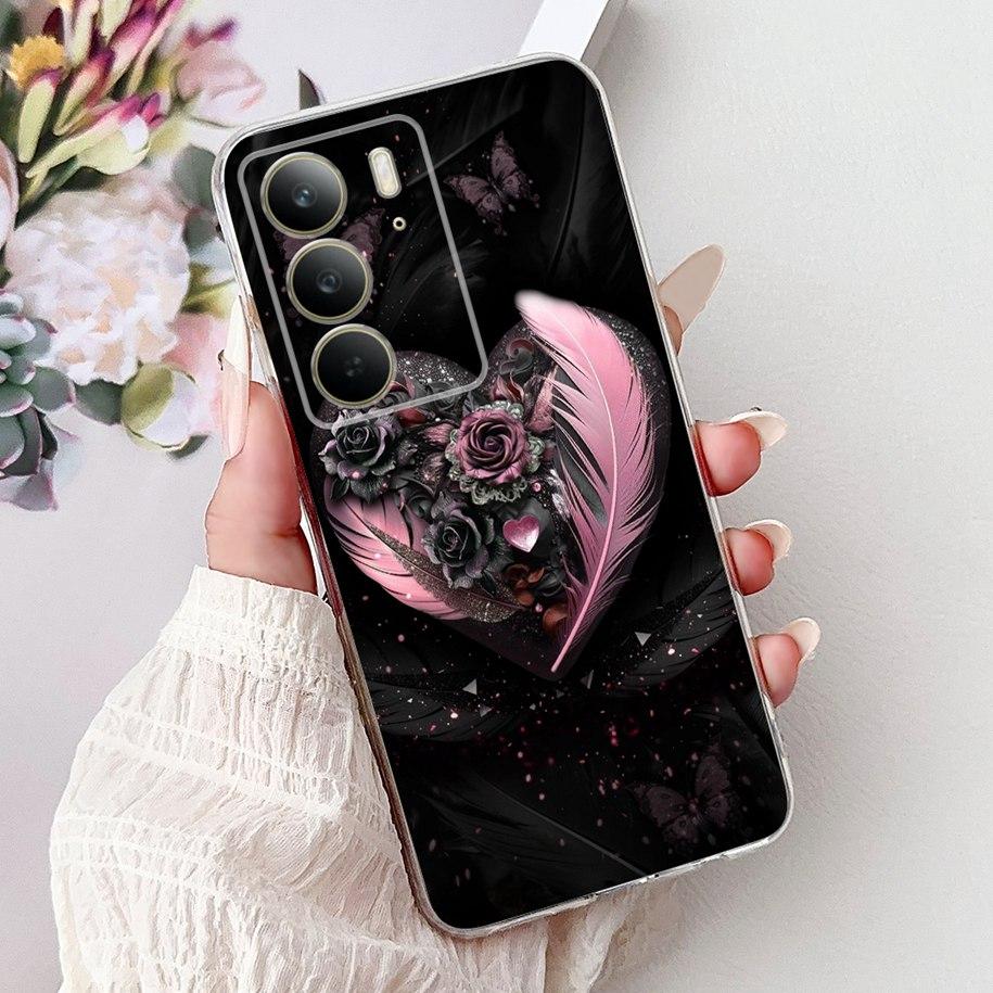 For OPPO Realme C75 4G Case 2025 New Fashion Butterfly Love Heart Flower Soft Transparent Silicone Cover For RealmeC75 C 75 Etui