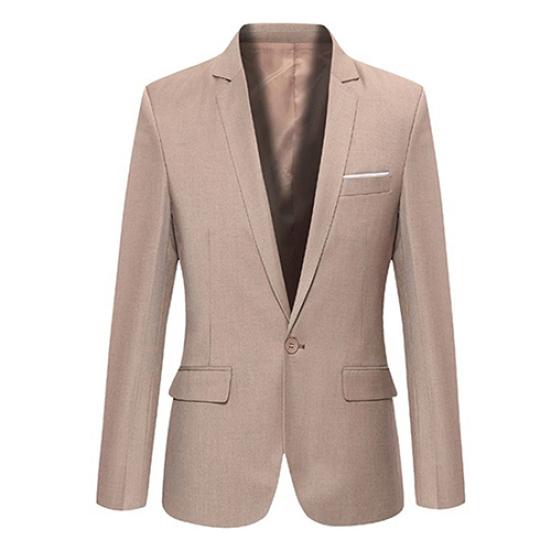 Men's Fashion Business Casual Long Sleeve Pockets Suits Wedding Suit Coat