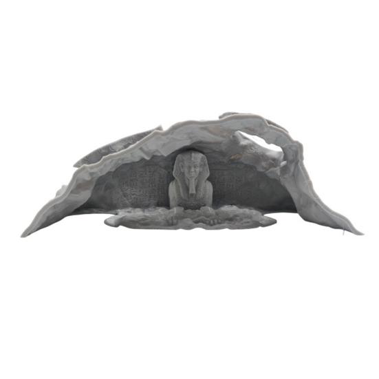 Aquarium Tunnel Cave Egyptian Pharaoh Under Gravel Tunnel Small Fish And Shrimp Hideout with Viewing Ports for Betta Pleco Shrimp Tank Decor