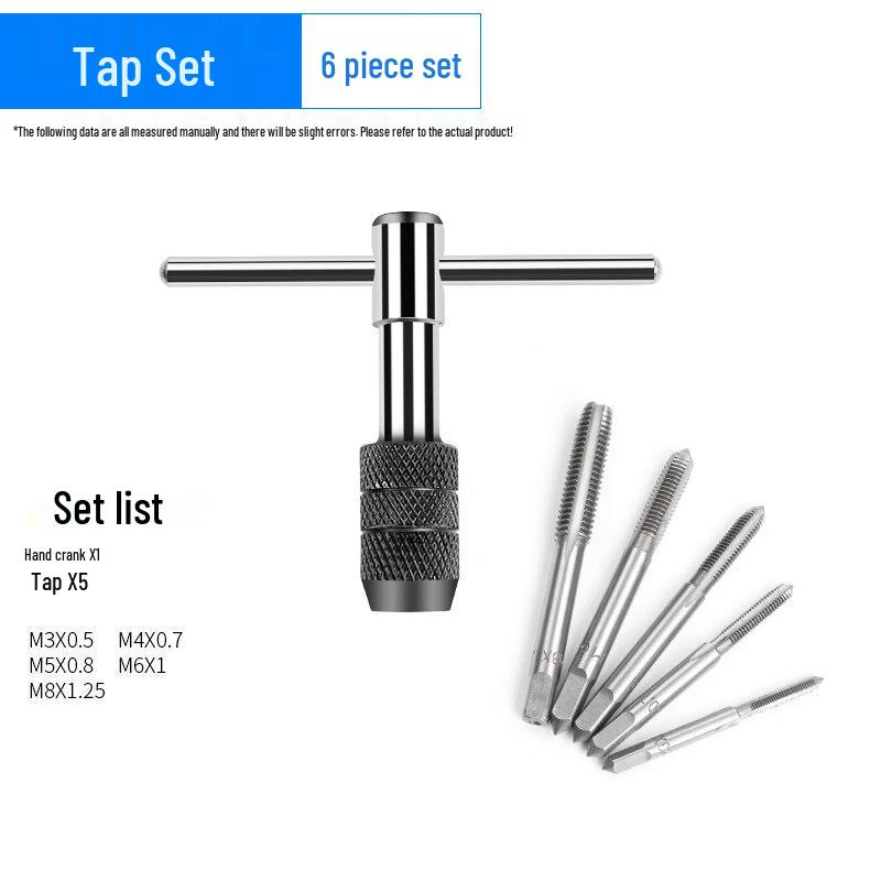 

Adjustable Ratchet Hand Tap & Die Set, 6-Piece