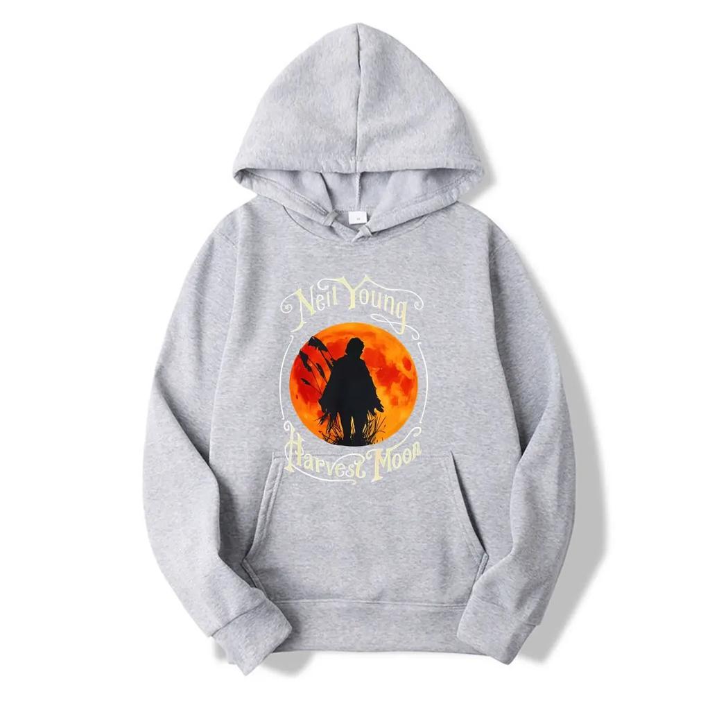 Neil Young Harvest Moon Halloween Hoodies Long Hoodies Sleeves Fashion Print Hoodie Comfortable and Casual New Autumn Streetwear