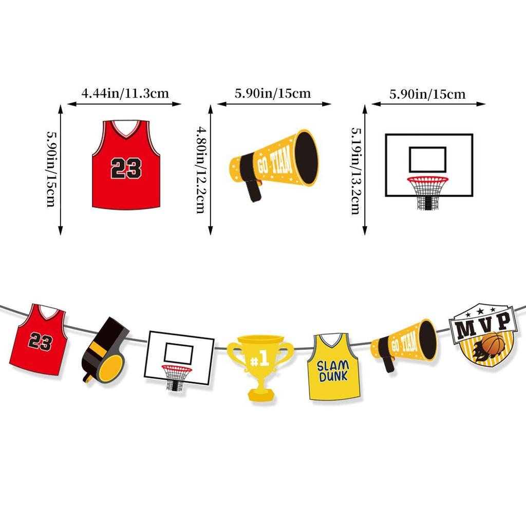 Basketball-Themed Balloon Set for Children's Birthday Party Decorations